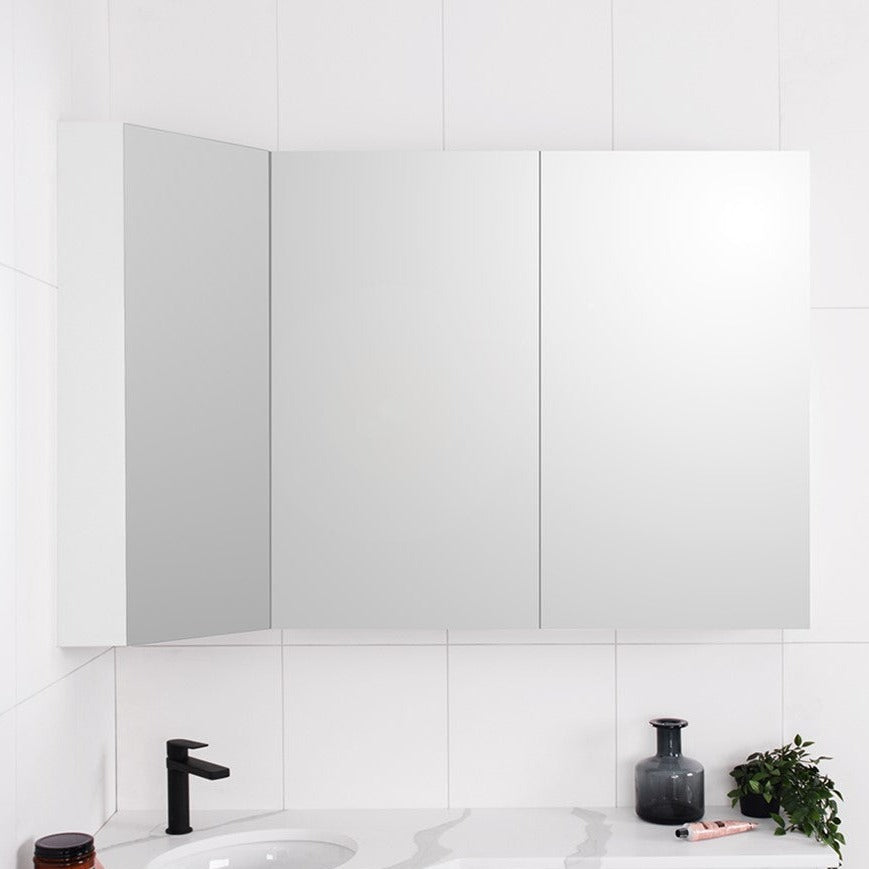 ADP Offset Corner Mirror Shaving Cabinet - Wellsons