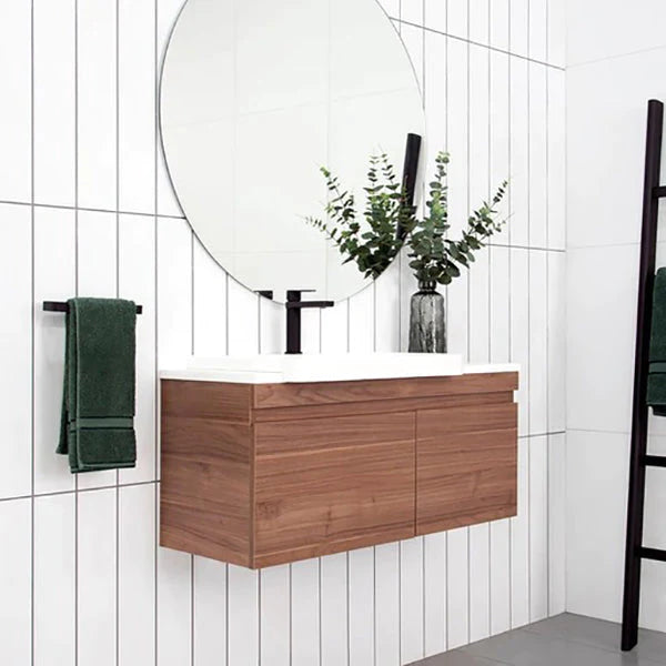 ADP Glacier Semi Recessed Door & Drawer Wall Hung Vanity Slim - Lite