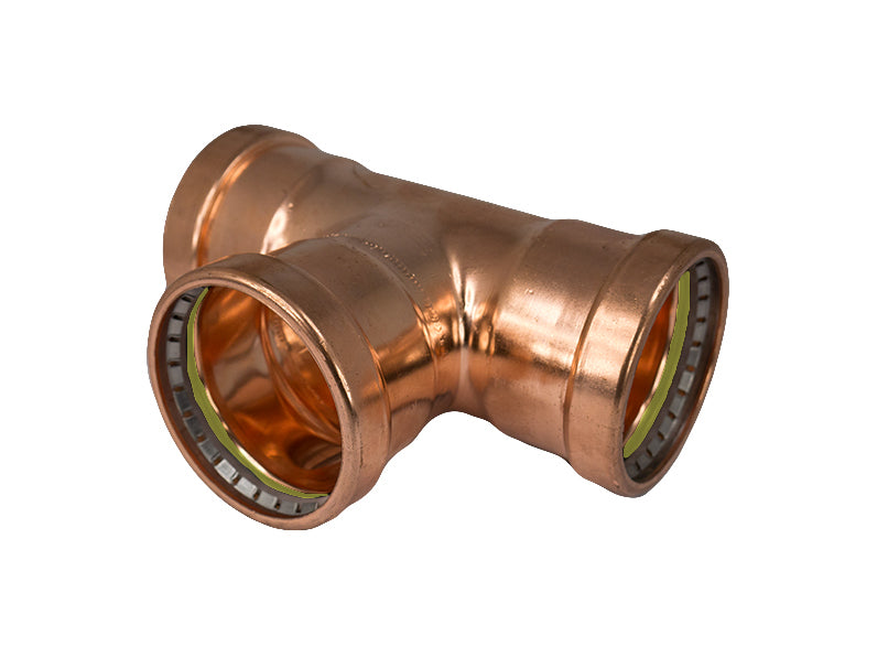 Copper Press Equal Tee Gas 100MM - Wellsons