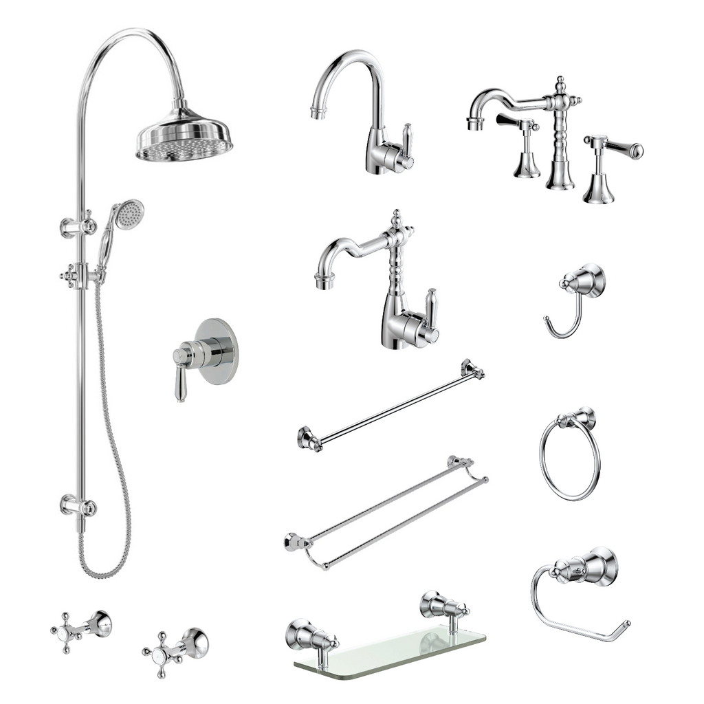 Fienza Lillian Eleanor Tapware Shower Package - Chrome