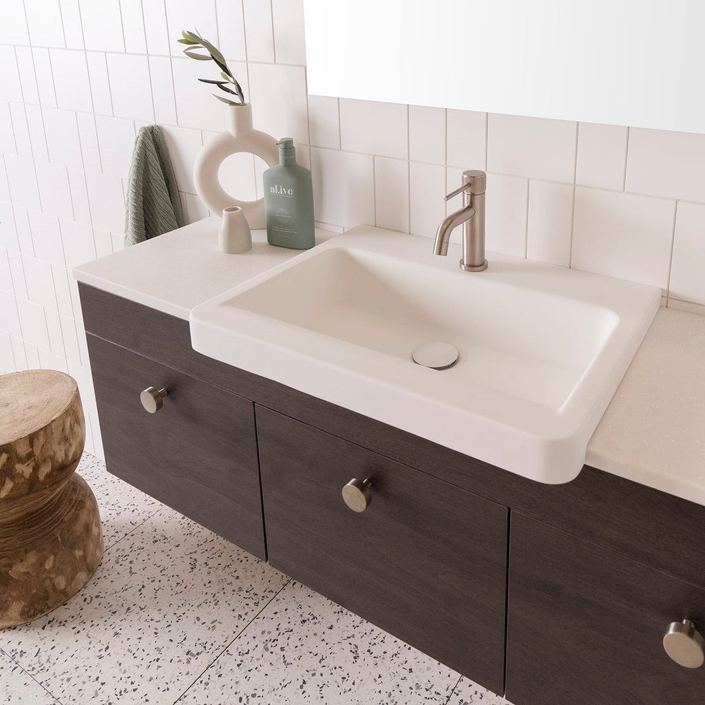 ADP Glacier Semi Recessed Door & Drawer Wall Hung Vanity Slim - Pro