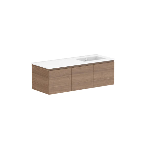 ADP Glacier All Door Slim Vanity With Ceramic Top - Lite