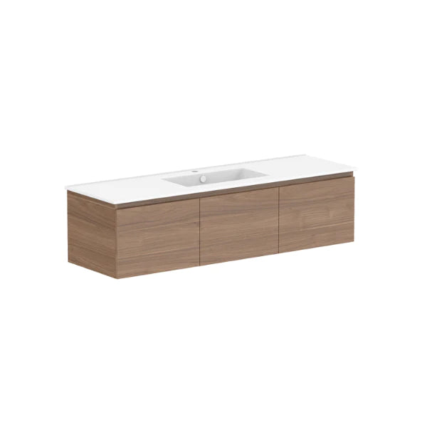 ADP Glacier All Door Slim Vanity With Ceramic Top - Lite