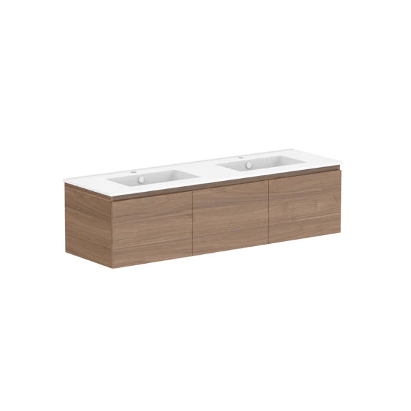 ADP Glacier All Door Slim Vanity With Ceramic Top - Lite