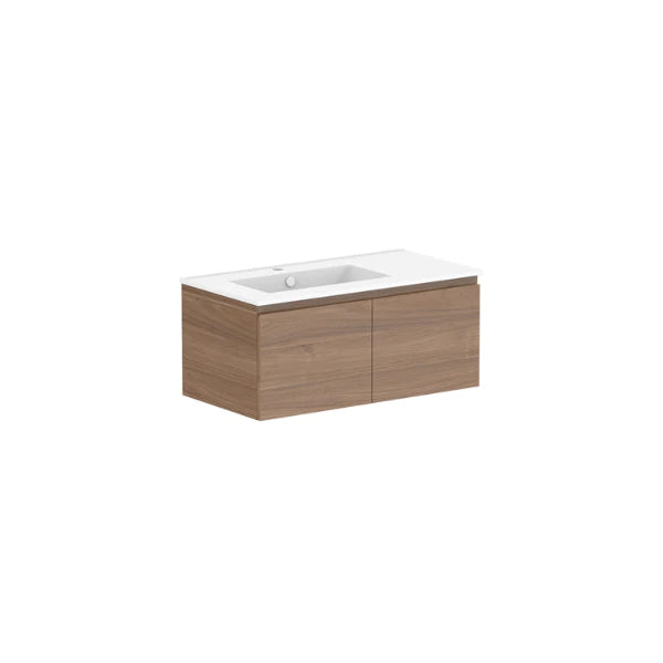 ADP Glacier All Door Slim Vanity With Ceramic Top - Lite