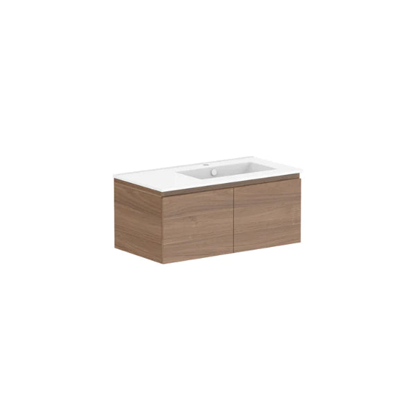 ADP Glacier All Door Slim Vanity With Ceramic Top - Lite