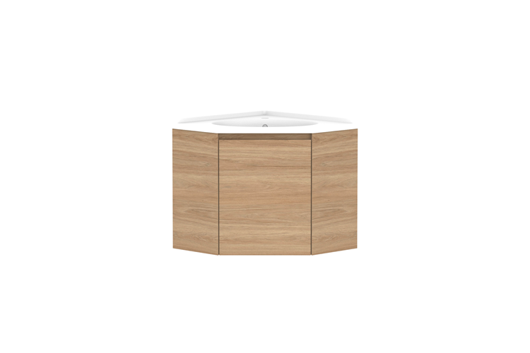 ADP Glacier Corner Vanity Cast Marble Moulded Top - Lite