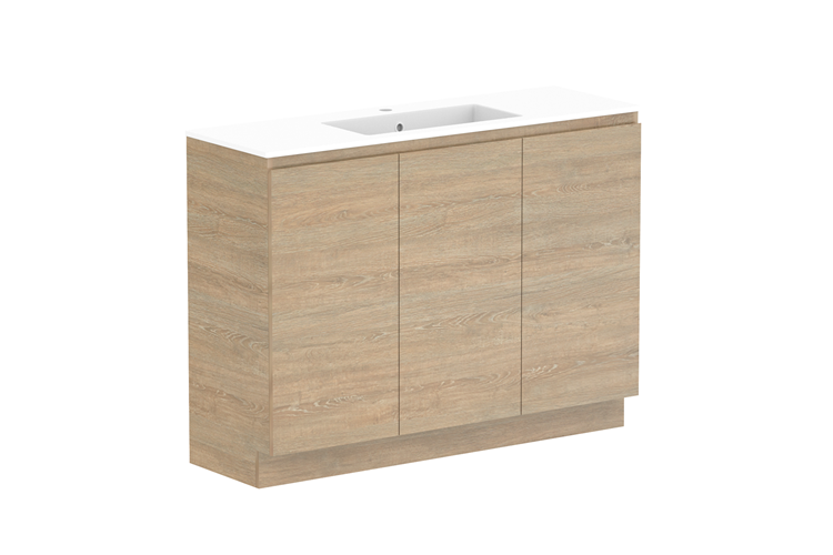 ADP Glacier Ensuite All Door Trio Floor Mounted Vanity - Lite