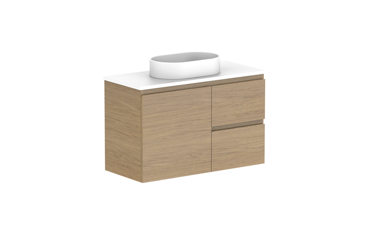 ADP Glacier Ensuite Door & Drawer Twin Wall Hung Vanity - Lite