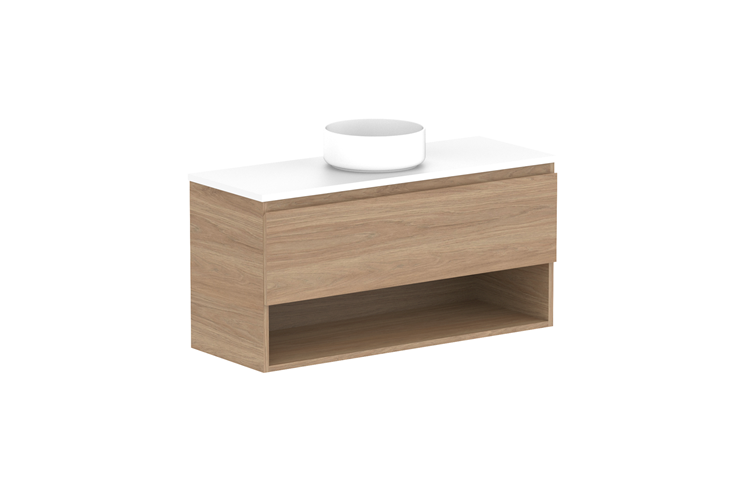 ADP Glacier Ensuite Shelf Slim Wall Hung Vanity - Lite