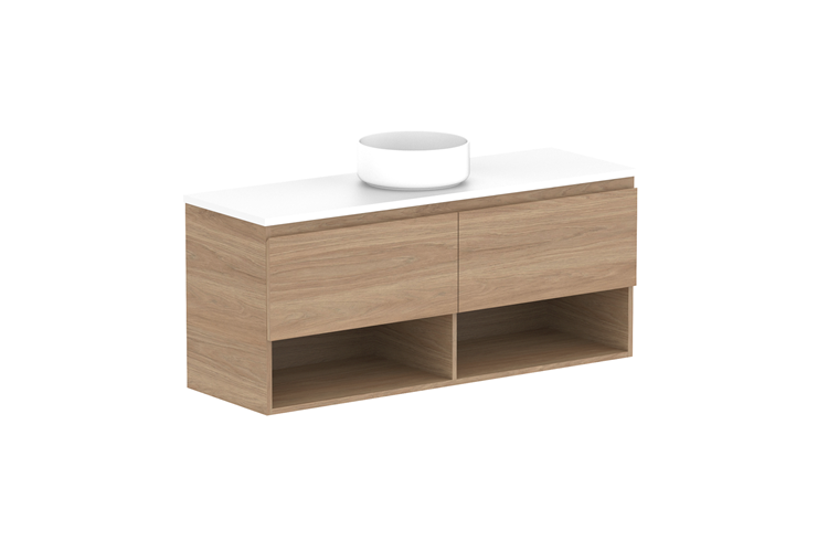 ADP Glacier Ensuite Shelf Slim Wall Hung Vanity - Lite