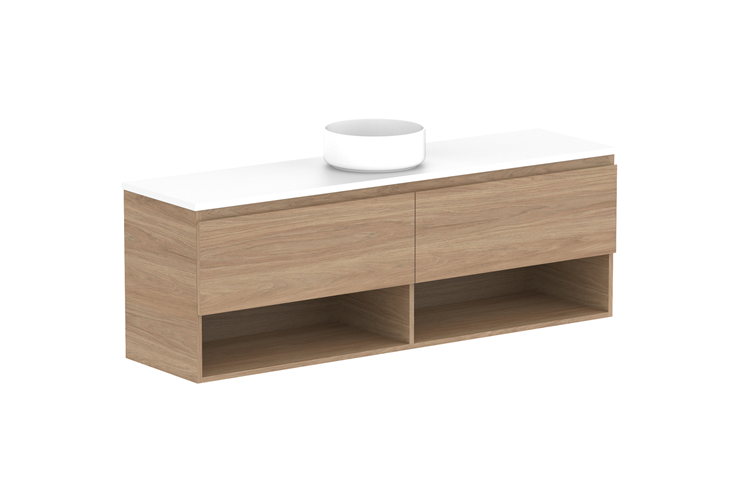 ADP Glacier Ensuite Shelf Slim Wall Hung Vanity - Lite