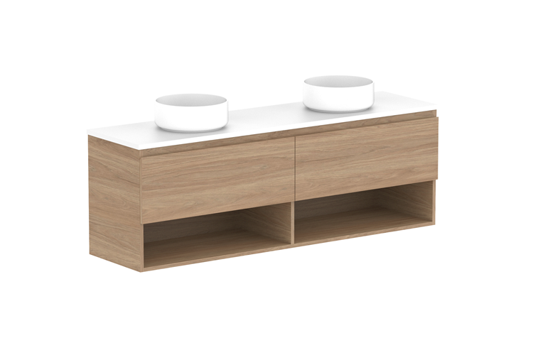 ADP Glacier Ensuite Shelf Slim Wall Hung Vanity - Lite