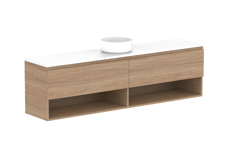 ADP Glacier Ensuite Shelf Slim Wall Hung Vanity - Lite