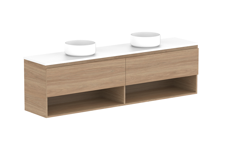 ADP Glacier Ensuite Shelf Slim Wall Hung Vanity - Lite
