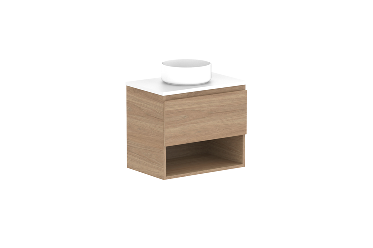 ADP Glacier Ensuite Shelf Slim Wall Hung Vanity - Lite