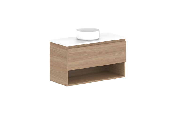 ADP Glacier Ensuite Shelf Slim Wall Hung Vanity - Lite