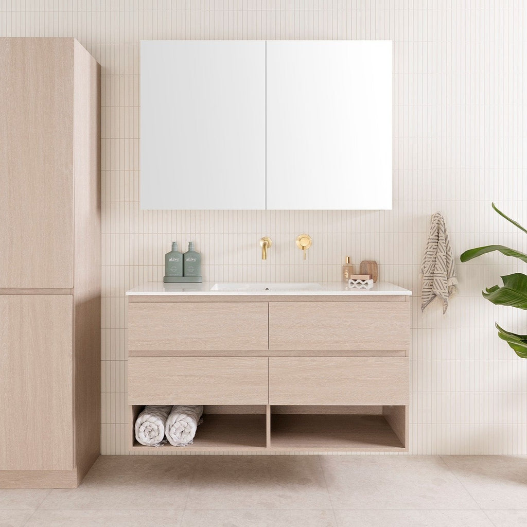 ADP Glacier Full Depth Shelf Wall Hung Vanity - Lite