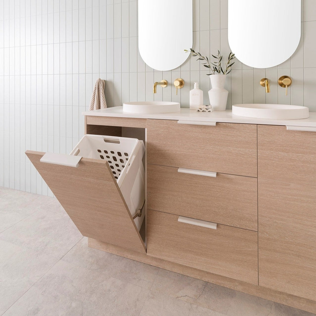 ADP Glacier Hamper Trio With Solid Surface Top - Lite