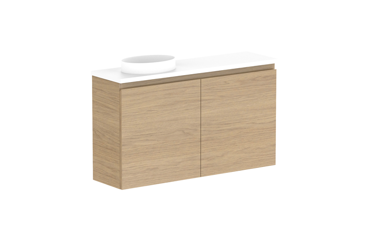 ADP Glacier Mini Wall Hung Compact Small Vanity - Lite