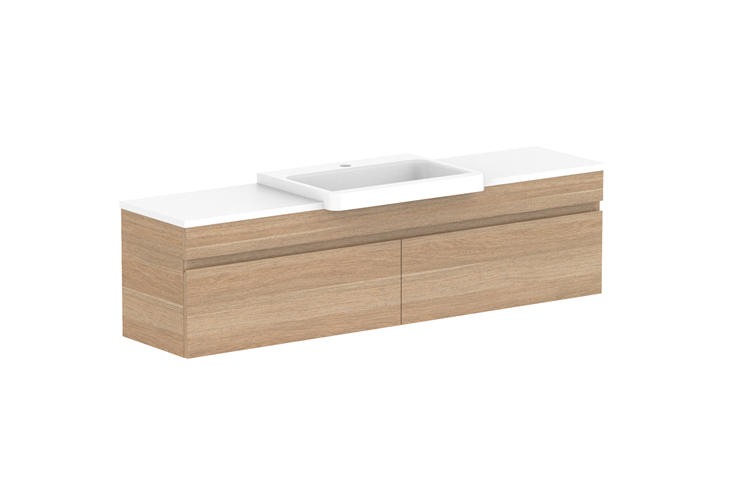 ADP Glacier Semi Recessed All Drawer Wall Hung Vanity Slim - Pro