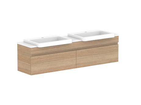 ADP Glacier Semi Recessed All Drawer Wall Hung Vanity Slim - Pro