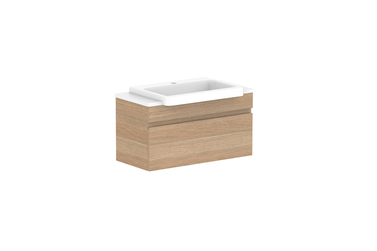 ADP Glacier Semi Recessed All Drawer Wall Hung Vanity Slim - Pro