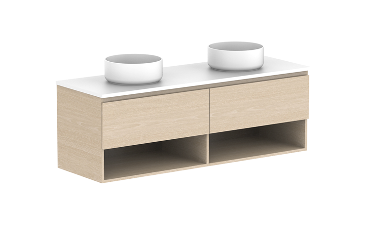 ADP Glacier Full Depth Shelf Wall Hung Vanity - Pro