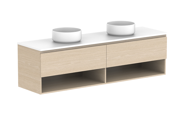 ADP Glacier Full Depth Shelf Wall Hung Vanity - Pro