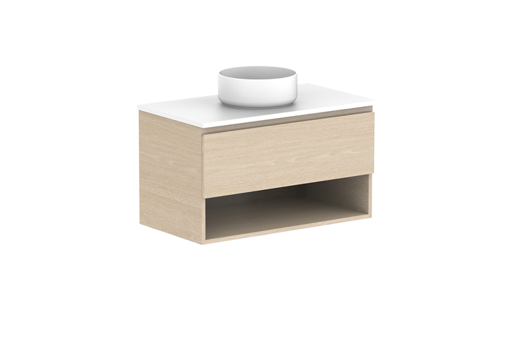 ADP Glacier Full Depth Shelf Wall Hung Vanity - Pro