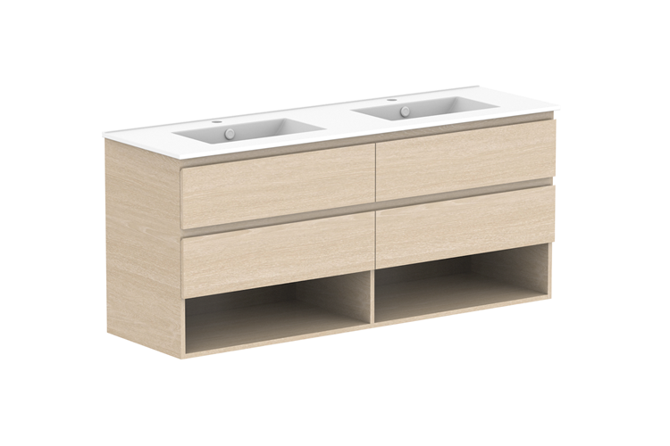 ADP Glacier Full Depth Shelf Wall Hung Vanity - Lite