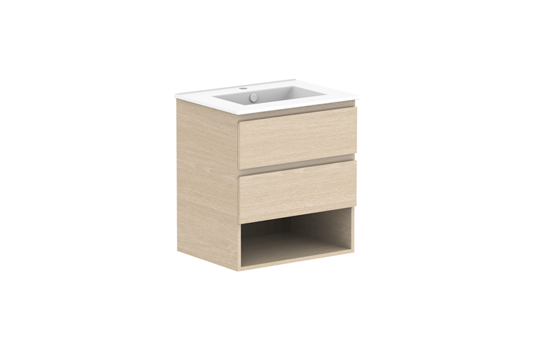 ADP Glacier Full Depth Shelf Wall Hung Vanity - Lite