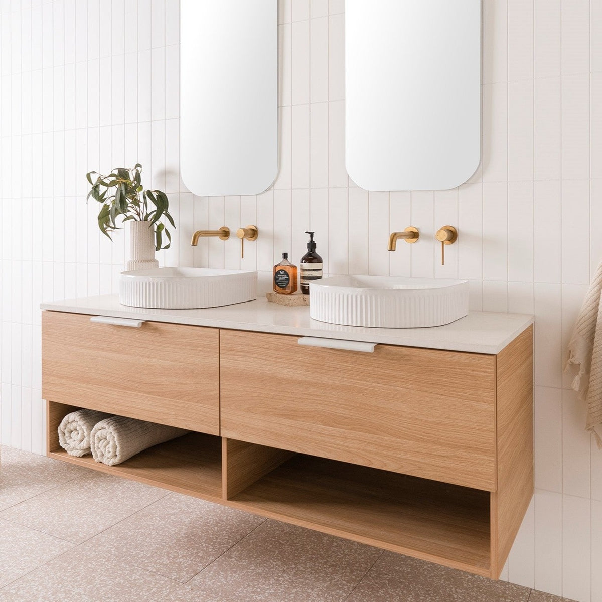 ADP Glacier Full Depth Shelf Wall Hung Vanity - Pro – Wellsons