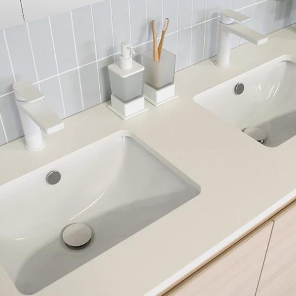 ADP Glacier Quartz Trio Floor Mount Vanity - Wellsons