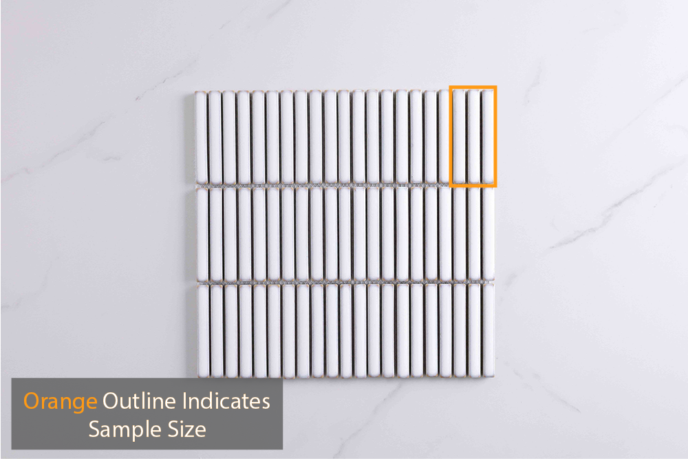 Byron Kit kat White Chalk Mosaic Tile