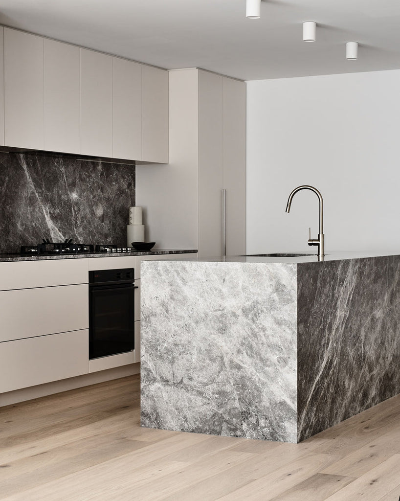 Meir Round Piccola Pull Out Kitchen Mixer Tap - Brushed Nickel