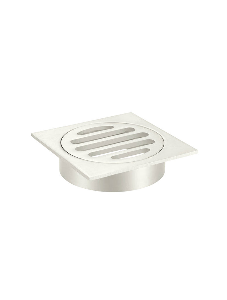 Meir Square Floor Grate Shower Drain - Brushed Nickel