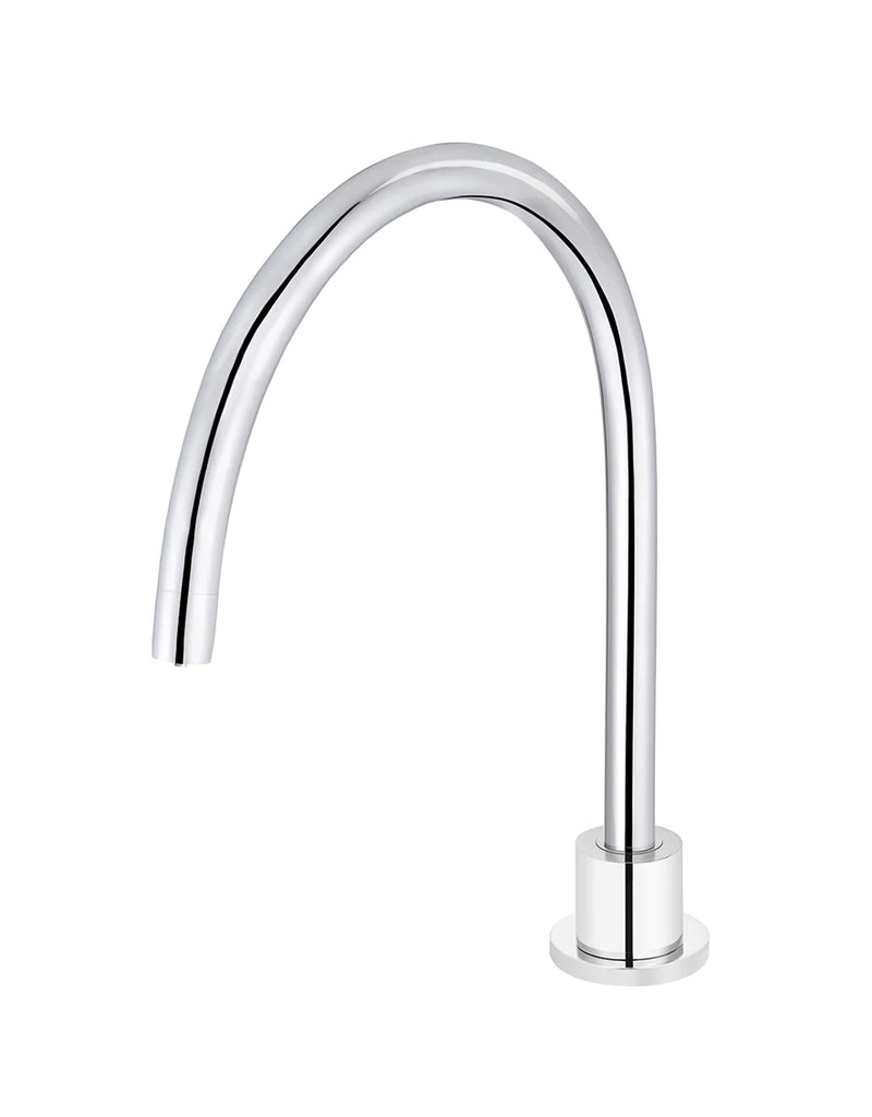 Meir Round Gooseneck High Rise Hob Spout - Chrome