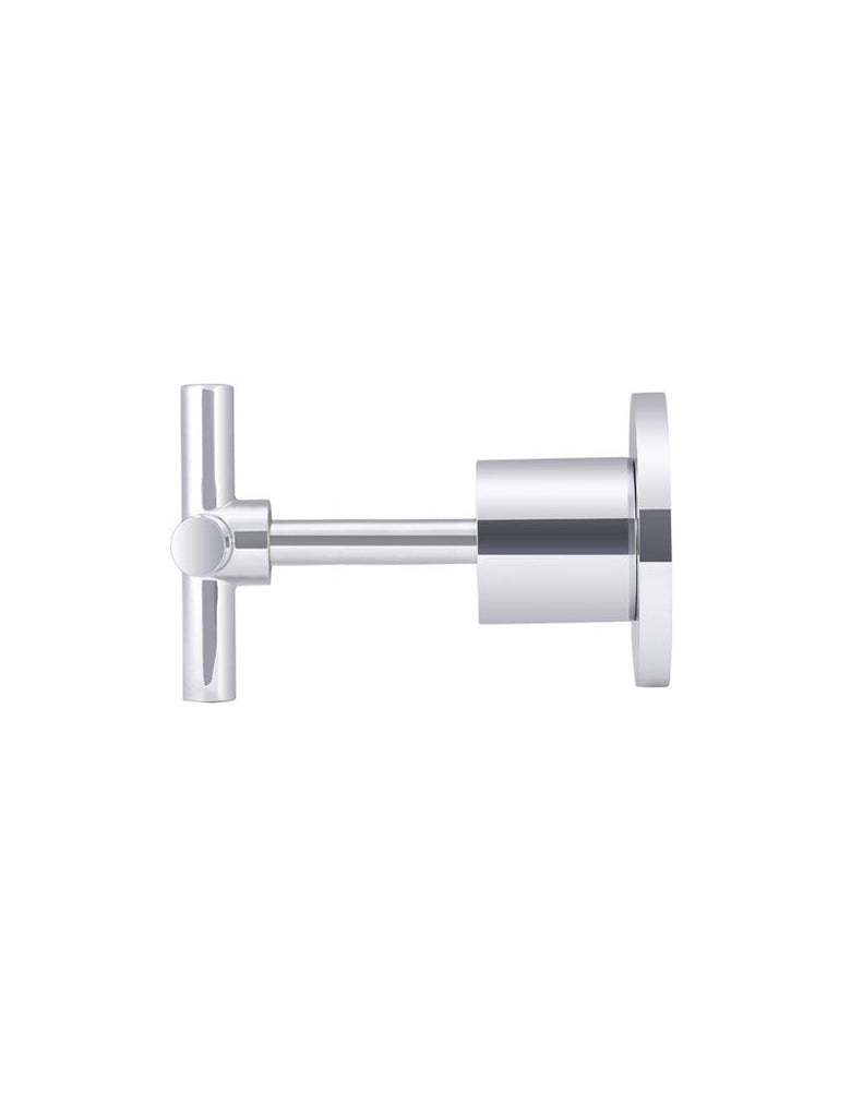 Meir Round Cross Handle Wall Top Assemblies - Chrome