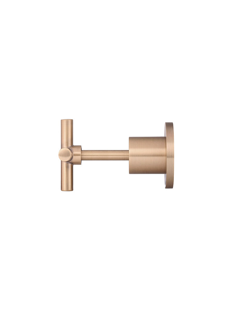 Meir Round Cross Handle Wall Top Assemblies - Champagne Rose Gold