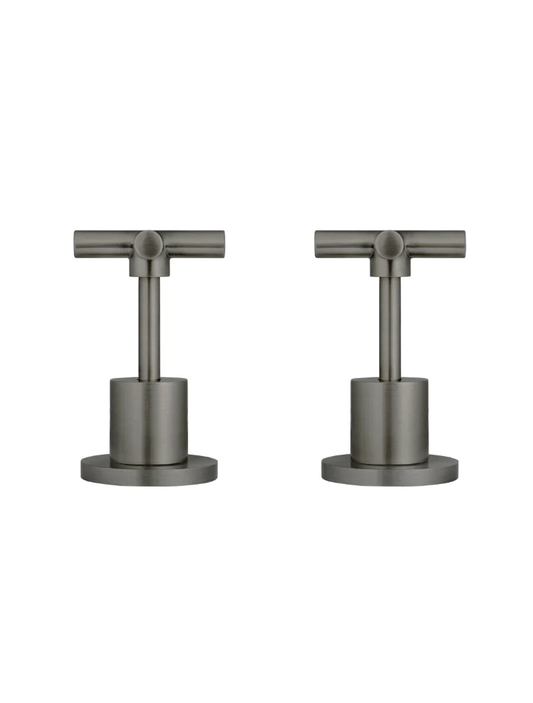 Meir Round Cross Handle Wall Top Assemblies - Shadow