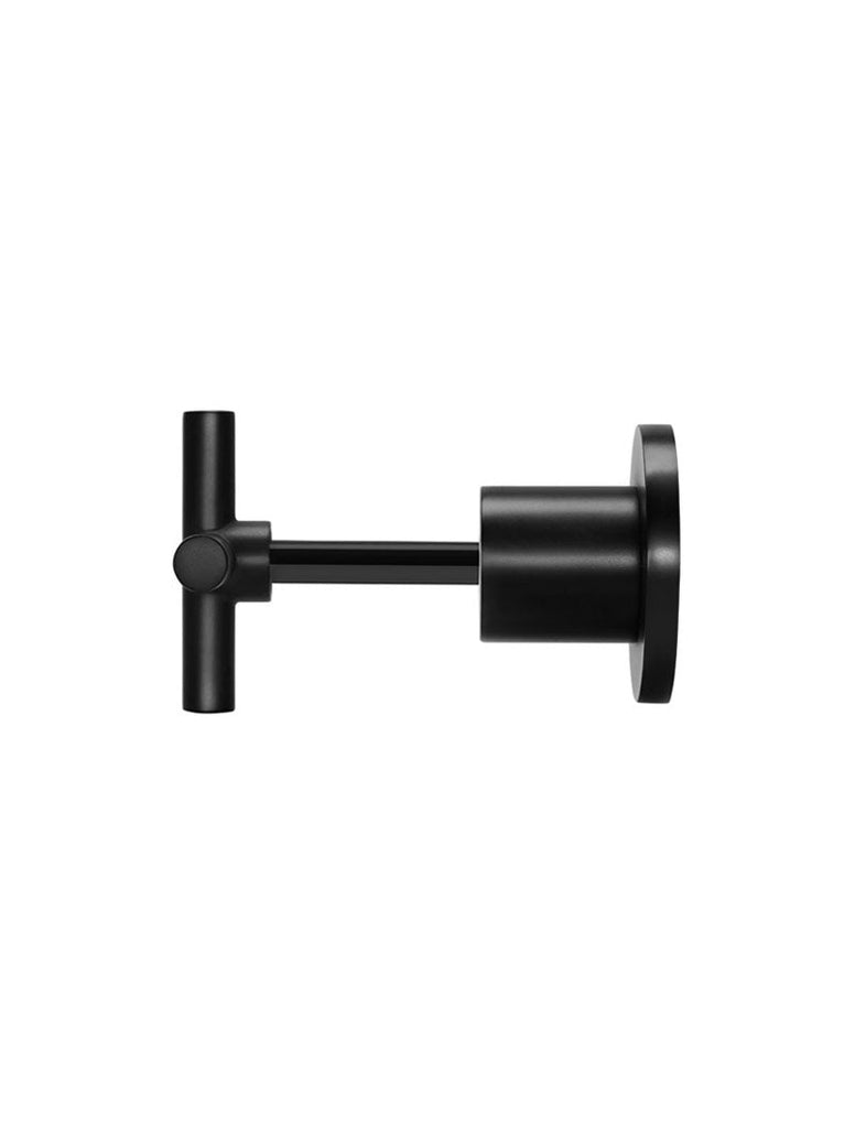 Meir Round Cross Handle Wall Top Assemblies - Matte Black