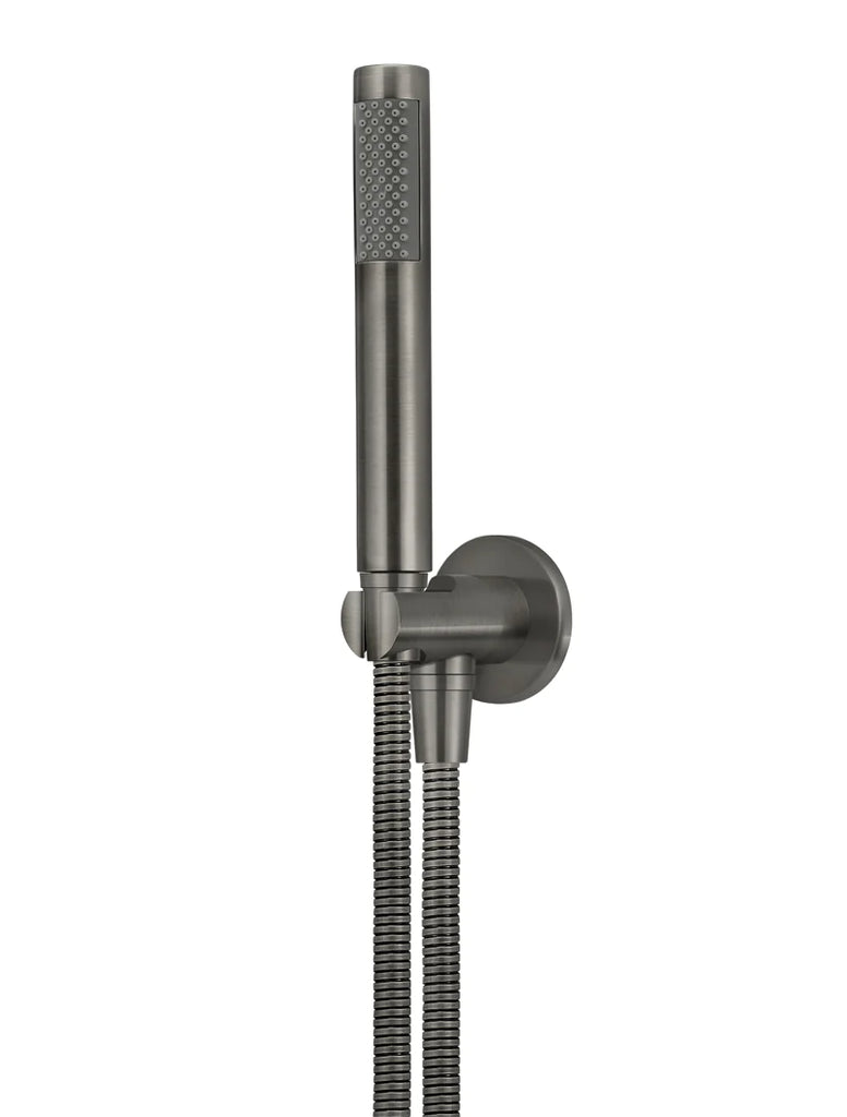 Meir Round Hand Shower On Fixed Bracket - Shadow