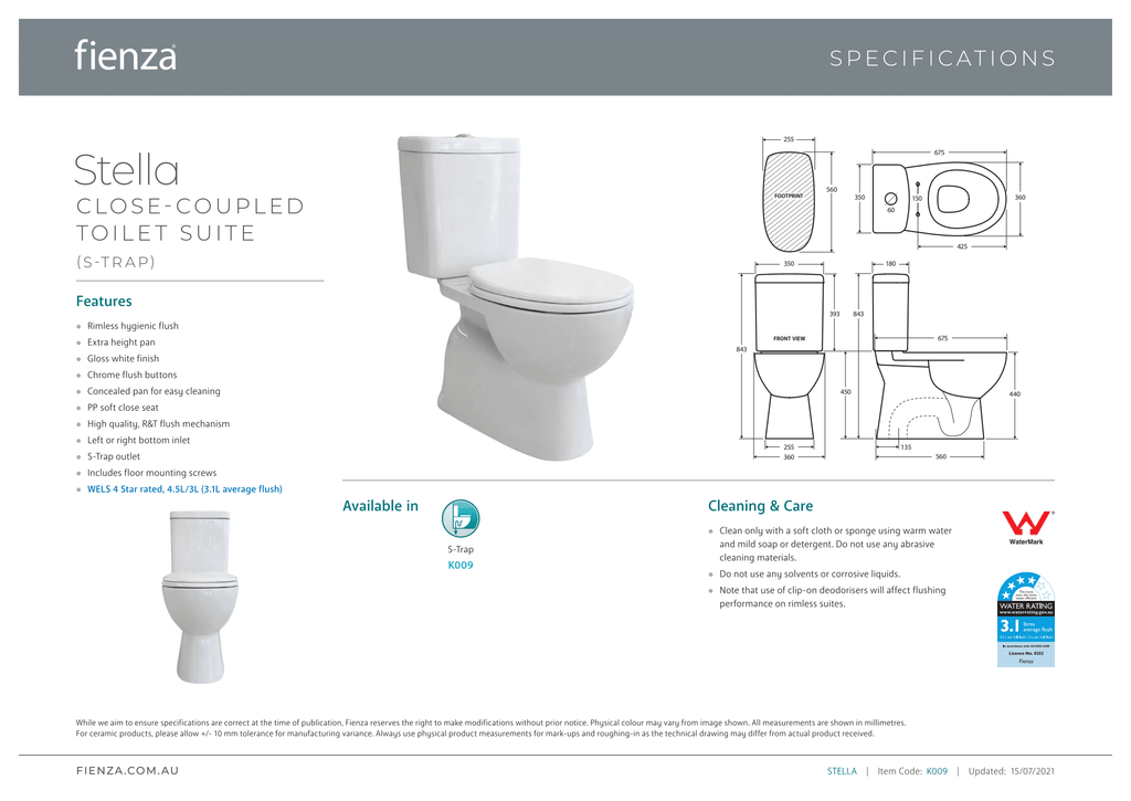 Fienza Stella Close-Coupled Suite - Wellsons