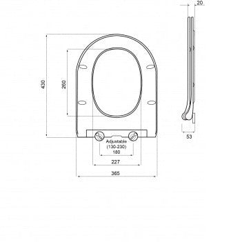 Turner Hastings Narva Soft Close Quick Release Toilet Seat - Thin