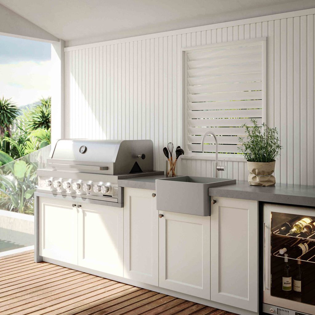 Turner Hastings Novi 60x46 Fireclay Concrete Look Butler Sink - Concrete