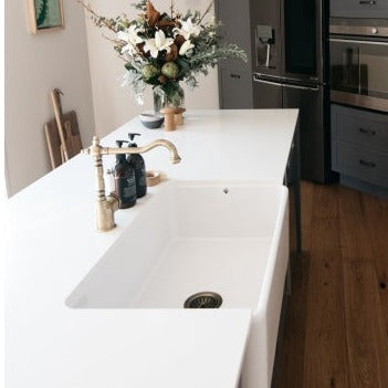 Turner Hastings 90x50 Antique Brass Basket Waste & Long Bolt