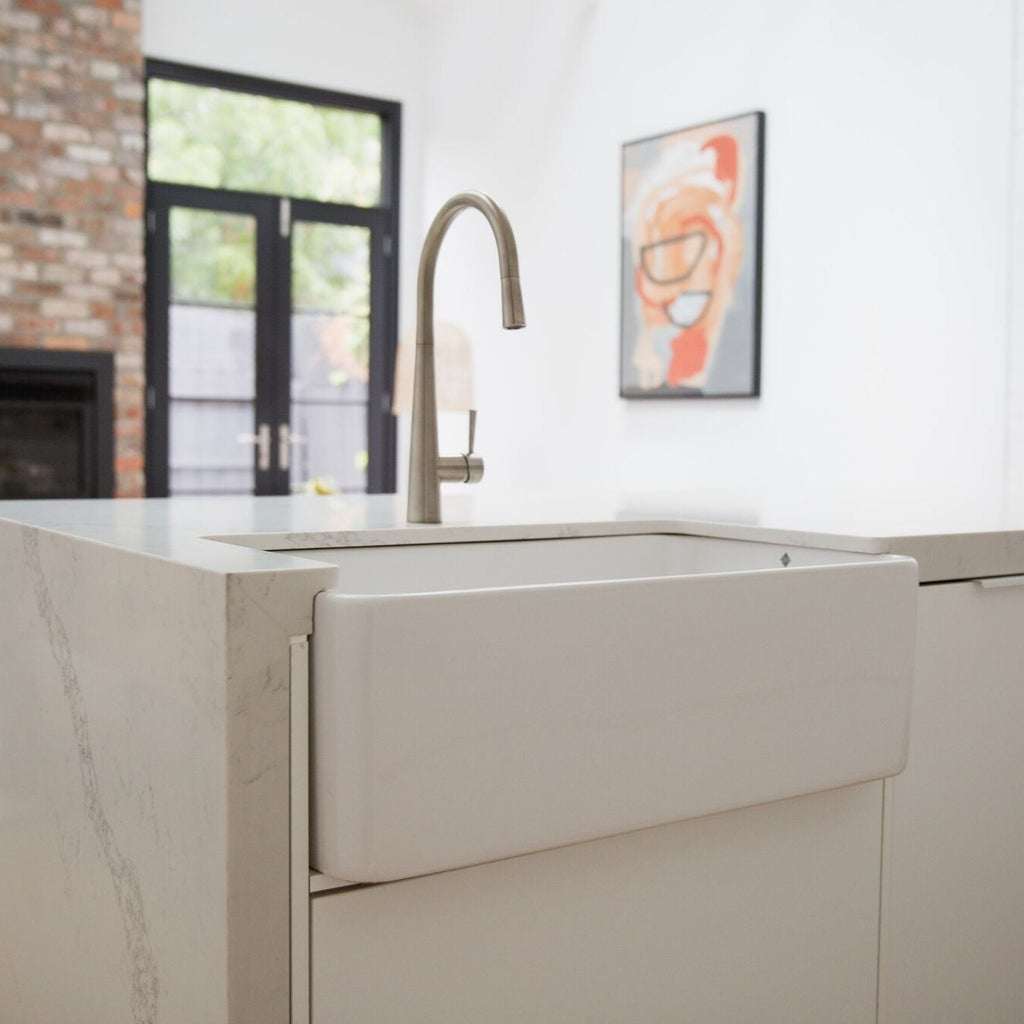 Turner Hastings Novi 75x46 Fireclay Butler Sink - Gloss White