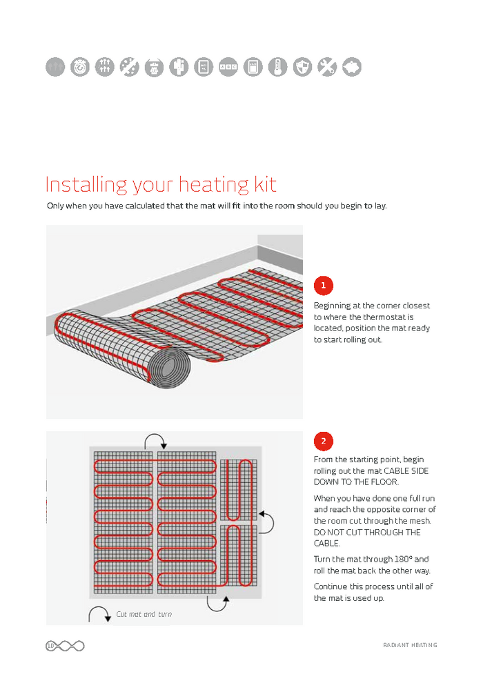 Radiant Under Tile Floor Heating Kit