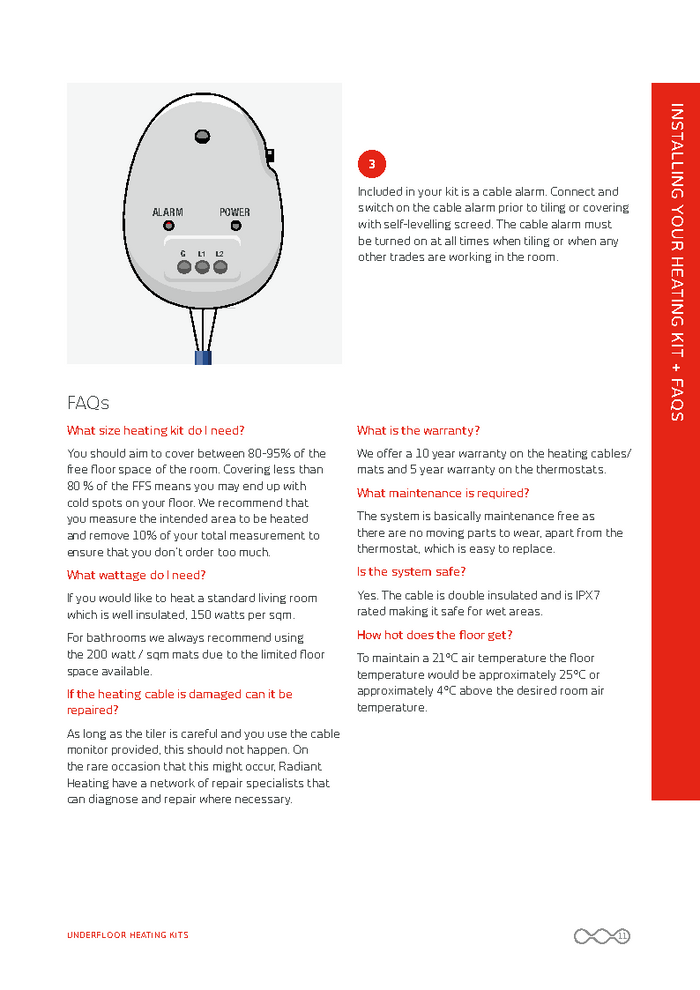 Radiant Under Tile Floor Heating Kit